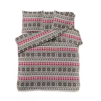 Постельное белье FEBE Комплект пододеяльников с рождественскими мотивами 135x200 + наволочка из 2 частей на молнии