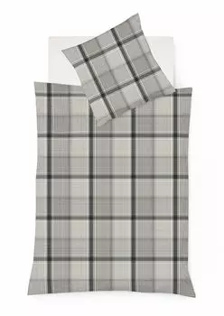 Постельное белье Fleuresse из тонкой фланели Lech Raisio серый 200x200 см + 2x 80x80 см