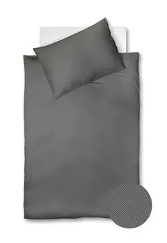 Постельное белье Fleuresse Lech Fine фланелевое 240x220 с узором "елочка" гранит 603089-11