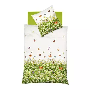 Постельное белье Fleuresse Mako сатин 135х200 цветочный луг бабочки 113206-05