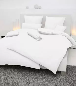 Постельное белье фортепиано из хлопчатобумажной ткани Janine, белый