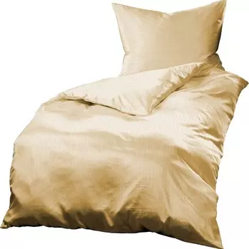 Постельное белье Gerald Wittmann 140х200+70х90 см, жатая микрофибра, однотонный, кремовый