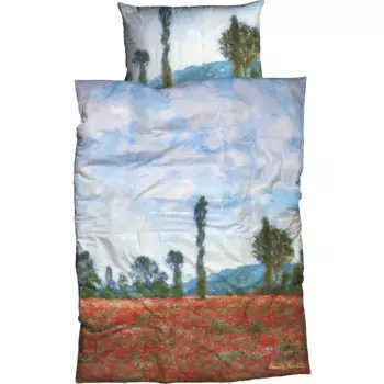 Постельное белье Goebel «Поле Маков», яркие цвета, красный
