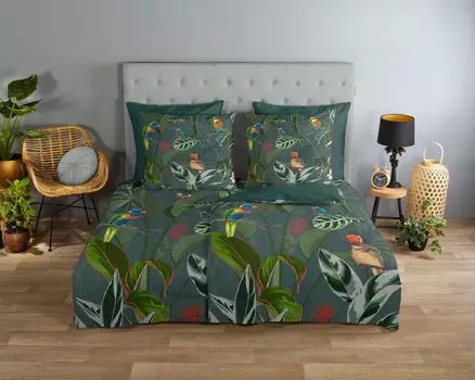 Постельное белье Good Morning - 155х220 см - 100% хлопок Muller Textil, зеленый