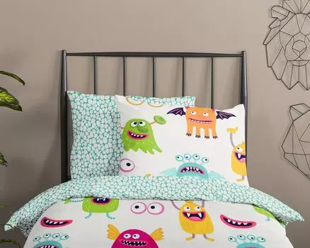 Постельное белье Good Morning "Бух" с монстрами - мульти - 120 х 150 см - 100% хлопок Muller Textil