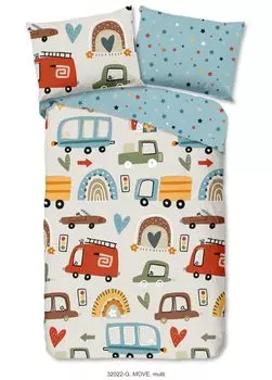 Постельное белье Good Morning "Движение" с машинками - мульти - 140 х 200 см - 100% хлопок Muller Textil