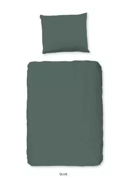 Постельное белье Good Morning "Uni" простого дизайна - зеленый - 120 х 150 см - 100% хлопок Muller Textil