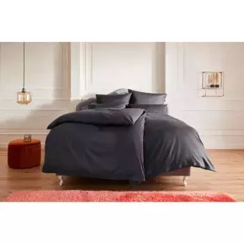 Постельное белье Guido Maria Kretschmer Home&Living «Mila, атласное, дышащее, плотность поверхности 120 г/м, изготовлено из 100% хлопка, поддерживает хлопок, произведенный в Африке, постельное белье и наволочка на молнии, антрацит