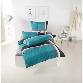 Постельное белье H.I.S Linus на молнии, trkis