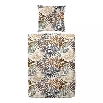 Постельное белье Hahn Haustextilien GmbH Palmeral, 135x0,5x200 см цвет beige; braun; grau