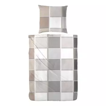 Постельное белье Hahn Haustextilien GmbH Havanna, 135x0,5x200 см цвет wei; beige; grau; braun