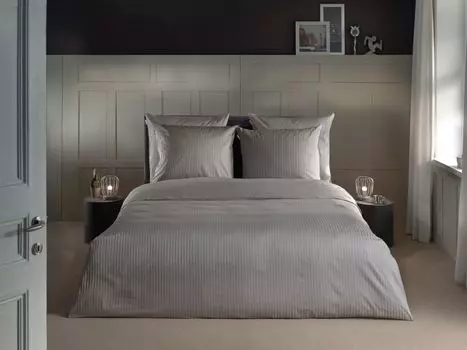 Постельное белье Heckett and Lane Banda 1 постельное белье 240х220см с 2 подушками 60х70см 100% хлопок Мако сатин Glacier Grey Heckett & Lane