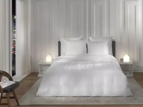 Постельное белье Heckett and Lane Diamante 1 постельное белье 200х220см с 2 подушками 60х70см 100% хлопок Мако-Сатин Белый Heckett & Lane