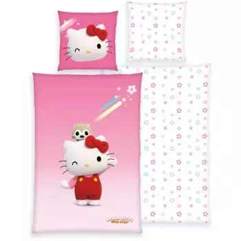 Постельное белье Hello Kitty «Hello Kitty» с милым мотивом, цвет bunt