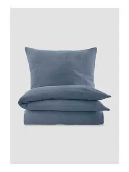 Постельное белье Hessnatur Musselin Set aus reiner Bio Baumwolle, цвет stahlblau