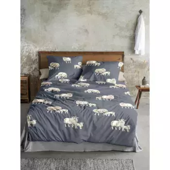 Постельное белье Ирисетта «Панда 8545», пушистое Irisette, цвет blau