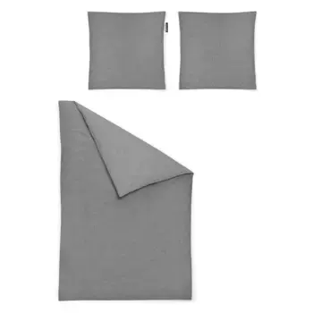 Постельное белье Irisette "Carla в качестве сатина Mako, 100% хлопок, постельное белье и наволочка на молнии, просты в уходе, 100% хлопок, с шелковистым блеском, можно использовать круглый год" (3 шт.), цвет grafit