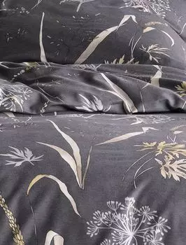 Постельное белье Irisette тонкий лен Koala 8425 серый 135х200 см + 80х80 см