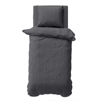 Постельное белье из микрофибры Visaggio, 2 предмета, 135 х 200 см/80 х 80 см, темно-серый