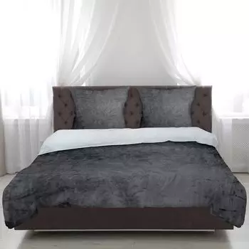 Постельное белье из 2 предметов "Cashmere Touch" (антрацит) - Oeko-Tex - 1 пододеяльник 135х200см + 1 наволочка 80х80см пододеяльник на молнии Bestlivings