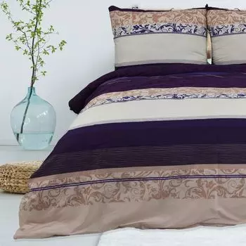 Постельное белье из 4 предметов 135х200 см, комплект пододеяльников из 100% хлопка Renforce с наволочкой на молнии 80х80 см Buymax