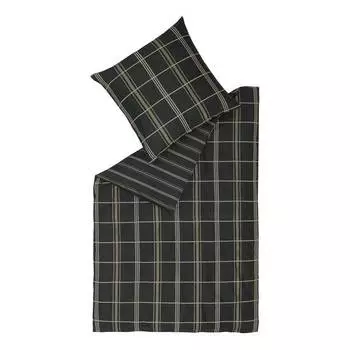 Постельное белье из блестящего сатина square Musterring, черный