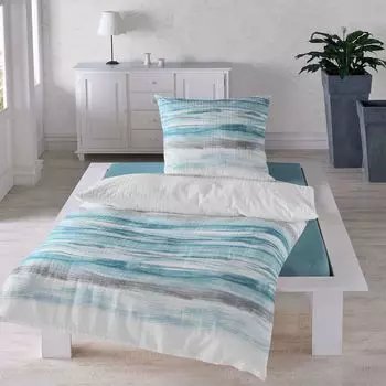 Постельное белье из хлопчатобумажной ткани Dream Sleep волны 135х200 см + 80х80 см Traumschlaf
