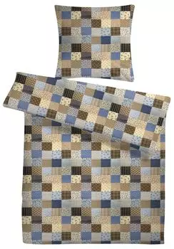 Постельное белье из хлопка 135х200 в стиле пэчворк синее постельное белье в стиле пэчворк пододеяльник 135х200 - без глажки Carpe Sonno
