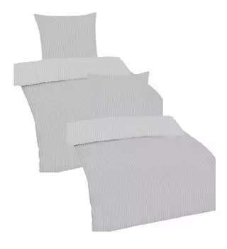 Постельное белье из хлопка 135х200 4 шт. на молнии - серебро Casa Colori