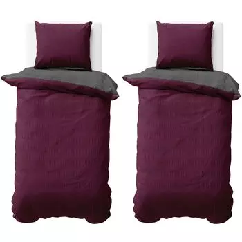 Постельное белье из хлопка 155х200 см Бордо антрацит двусторонний двусторонний пододеяльник из микрофибры 4 шт Visaggio