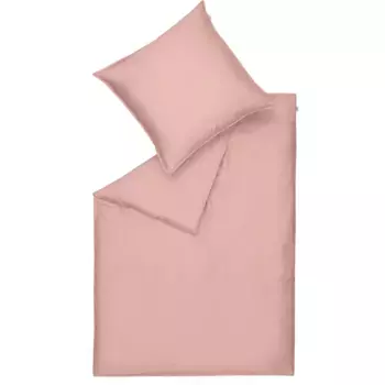 Постельное белье из коллекции SCHNER WOHNEN» Чистый размер. 135х200, 155х220 или 200х200 см», постельное белье из хлопка сатинового качества, однотонное постельное белье Schner Wohnen-Kollektion, розовый/кремовый