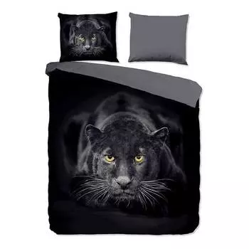 Постельное белье из микрофибры пантера Pure, черный