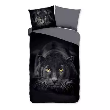 Постельное белье из микрофибры пантера Pure, черный
