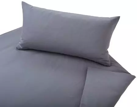 Постельное белье из органического сатина Cotonea, классическая наволочка, одноцветная, платиновый I943, размер 40x80 см