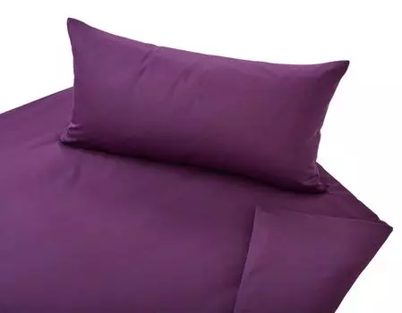 Постельное белье из органического сатина Cotonea, классическая наволочка, одноцветная, ягода I827, размер 80 x 80 см
