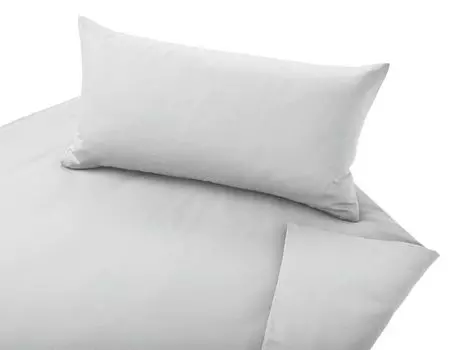 Постельное белье из органического сатина Cotonea, классическая наволочка, одноцветный лунный камень I947, размер 80 x 80 см