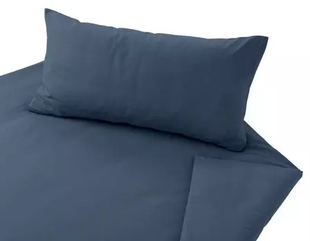 Постельное белье из органического сатина Cotonea, наволочка премиум-класса, однотонный, синий камень-I191, размер 80x80 см