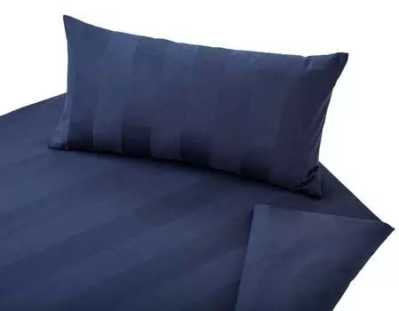 Постельное белье из органического сатина Cotonea Наволочка Superbe одноцветная, лазурно-синяя i088, размер 40x80 см