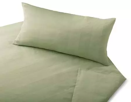 Постельное белье из органического сатина Cotonea Наволочка Superbe однотонная, мятная i081, размер 80х80 см