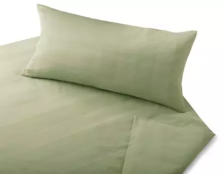 Постельное белье из органического сатина Cotonea Комплект Superbe цвет мятный i081 размер 200х200 + 2х 40х80 см