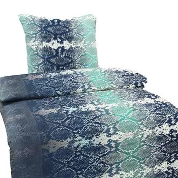 Постельное белье из сирсакера микрофибра змеиный вид 2 шт. 4 шт. 135х200 80х80 Синее: 2 шт aboutyourhome-shop