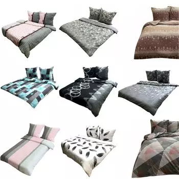 Постельное белье из трех предметов 200 х 200 см, пододеяльник из термофлиса из микрофибры, зимний пушистый, узор: Мари розовый бантик leonado vicenti