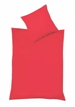 Постельное белье изделия имитация льна прованс Fleuresse, красный