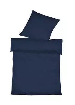 Постельное белье изделия имитация льна прованс Fleuresse, темно-синий