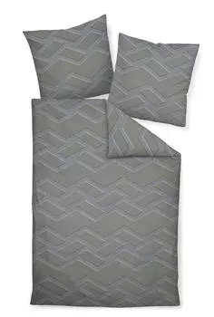 Постельное белье J.D. Makosatin Janine, серый/сине-серый