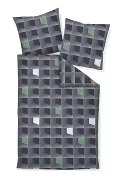 Постельное белье J.D. Makosatin Janine, синий/темно-синий