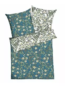 Постельное белье JACK 2 tlg Feinbiber 135x200cm Florence Bltter, цвет azur