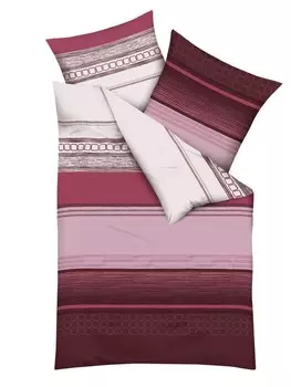 Постельное белье JACK 2 tlg Linon Renforc 155x220cm Streifen, бордо