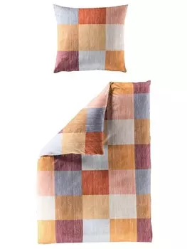 Постельное белье JACK 2 tlg Renforc 135x200cm Quadrate, коричневый