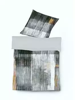 Постельное белье JACK 2 tlg Mako Satin 135x200cm Streifen, серебряный